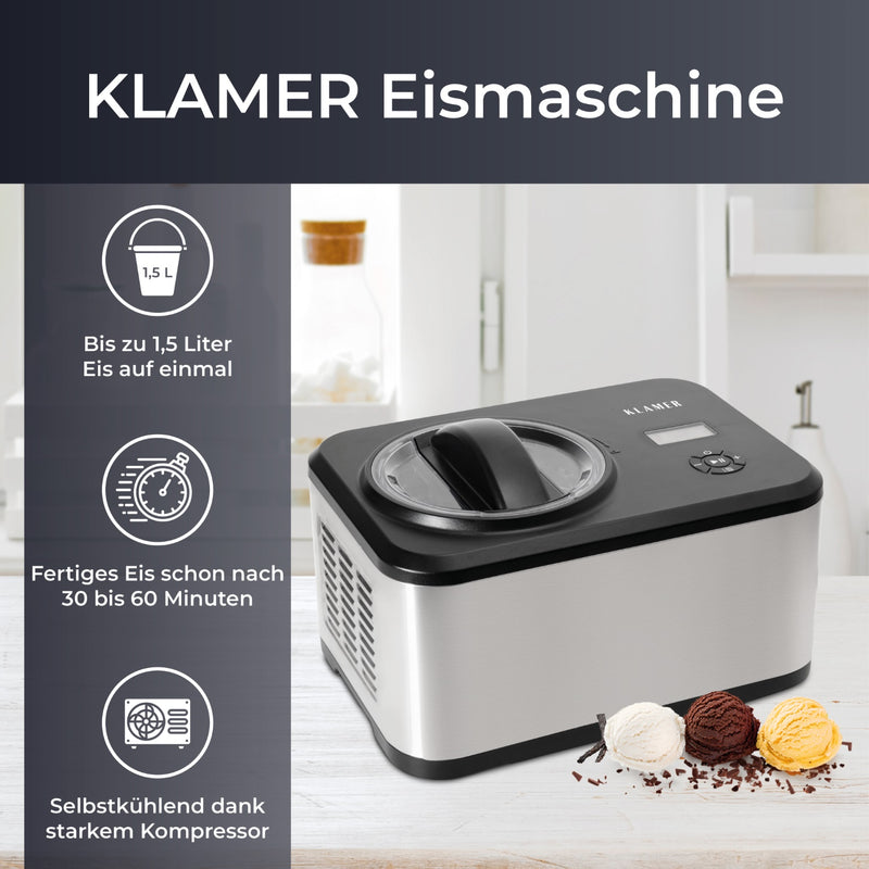 Eismaschine Kompakt 1.5L