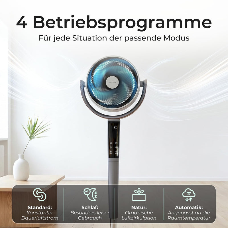 KLAMER 3D Standventilator Grau – Bild 3