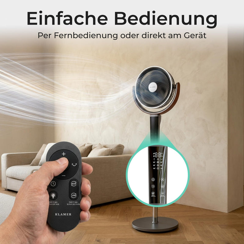KLAMER 3D Standventilator Grau – Bild 5