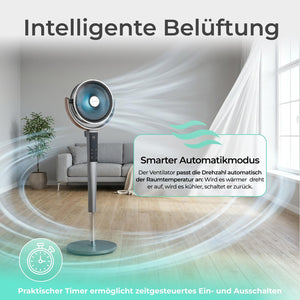 KLAMER 3D Standventilator Grau – Bild 7