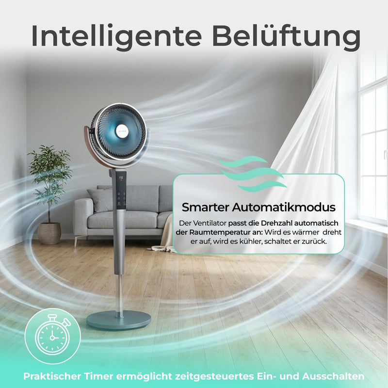 KLAMER 3D Standventilator Grau – Bild 7