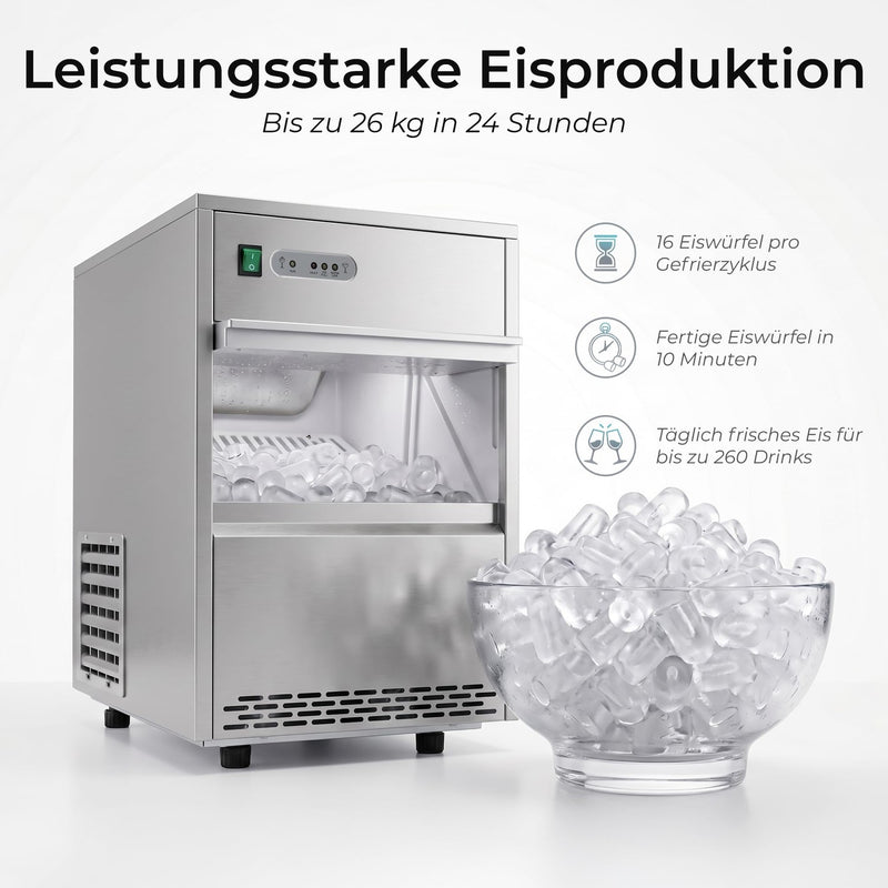 KLAMER Eiswürfelmaschine Gastro 26 kg/24h – Bild 3