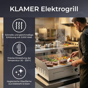 Elektrogrill Edelstahl 3000
