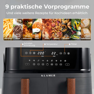 Heißluftfritteuse Duo 9L