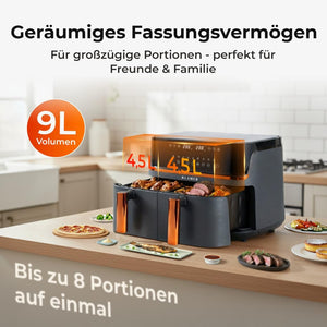 Heißluftfritteuse Duo 9L
