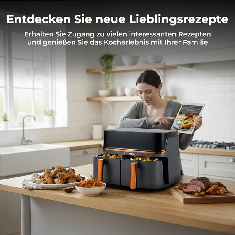 Heißluftfritteuse Duo 9L