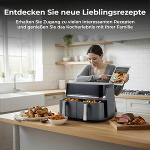 Heißluftfritteuse Duo 9L