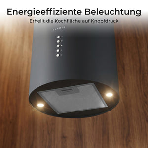 KLAMER Inselabzugshaube Schwarz – Bild 5