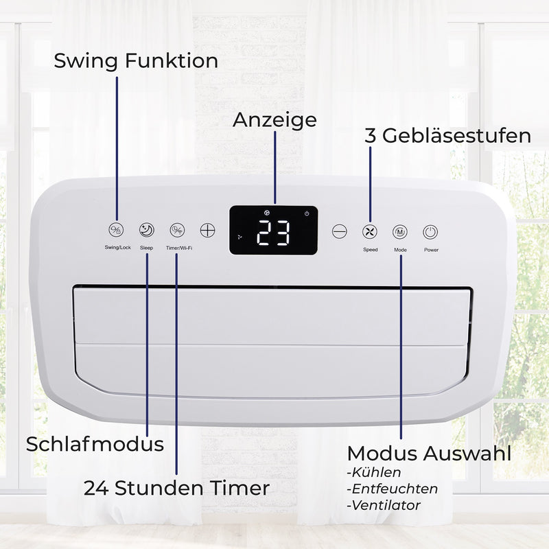 Mobile Klimaanlage mit Wifi