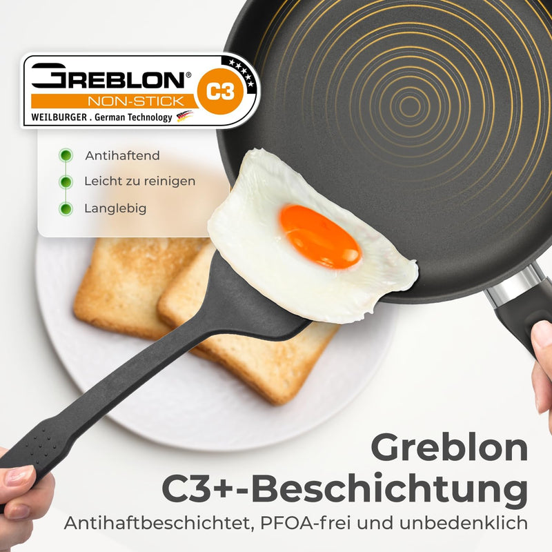 Profi Edelstahl-Bratpfanne 20cm