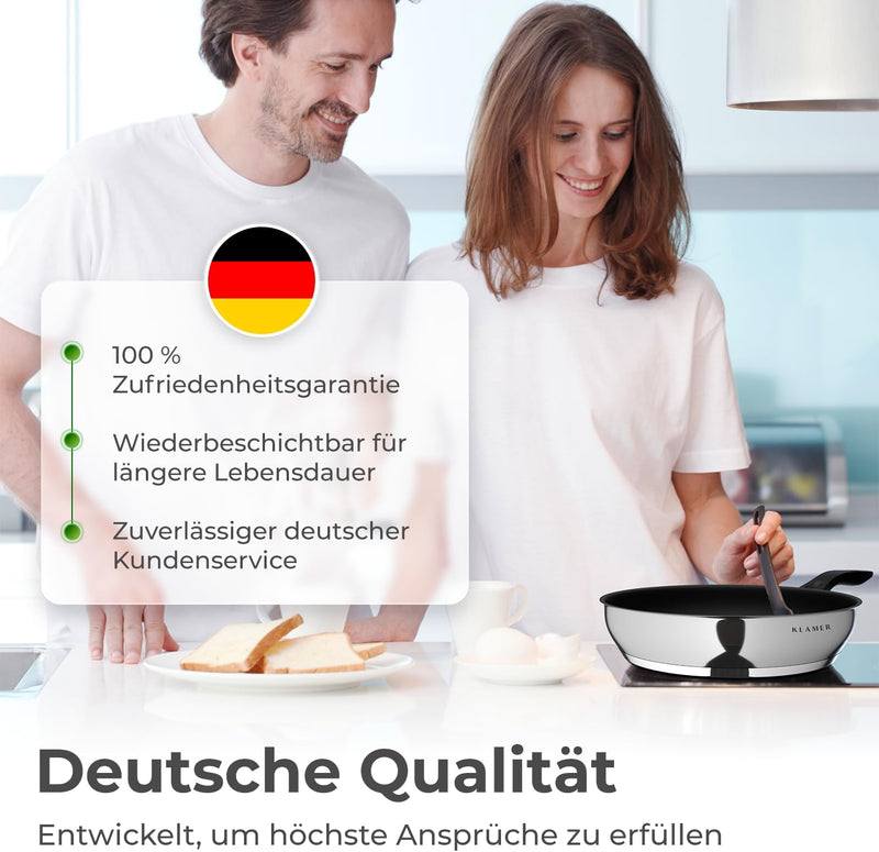 Profi Edelstahl-Bratpfanne 20cm