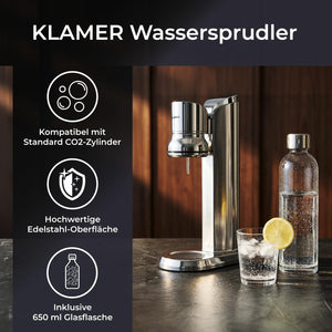 KLAMER Wassersprudler Edelstahl – Bild 2