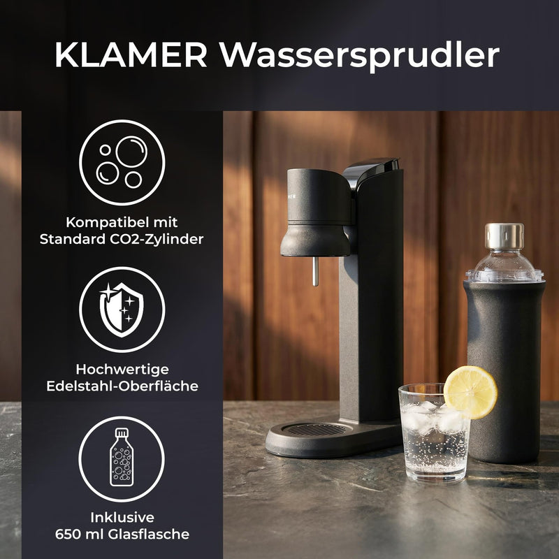 KLAMER Wassersprudler Schwarz – Bild 2