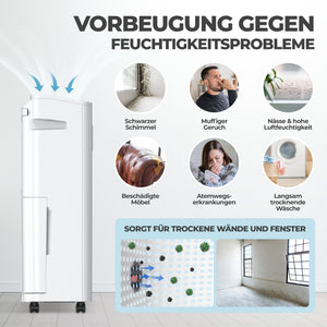 Luftentfeuchter 20/25L Wifi zur Vorbeugung gegen Feuchtigkeitsprobleme in Räumen, Wohnwagen und mehr.