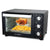 Mini-Backofen mit rotierenden Hähnchen und Pommes, platzsparend und vielseitig, 30 Liter Fassungsvermögen.