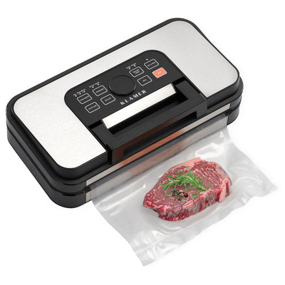 Vakuumierer Pro 80+ sealing fresh beef with herbs in vacuum bag