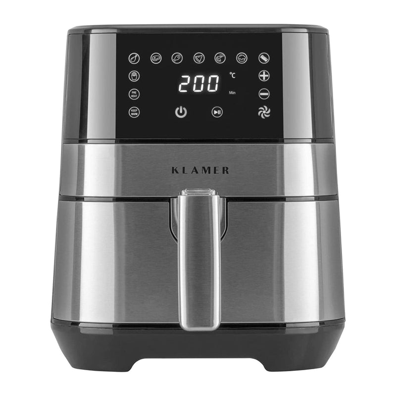 Heißluftfritteuse Kompakt 3.5L mit LED-Digitalanzeige und Touchscreen-Bedienung von Klamer.